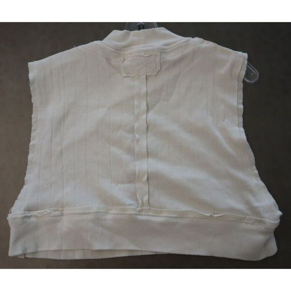 Free People x Tricia Fix Women's S Cream Harris Micro Crop Tank Top - Picture 5 of 7